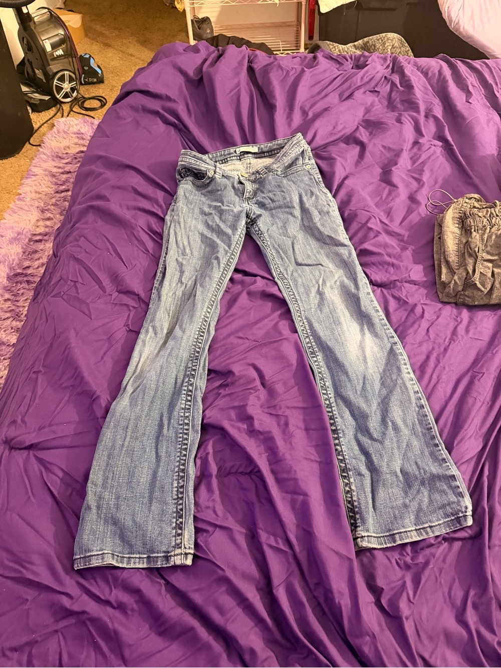 Light Wash Women’s Bootcut Jeans -  Stretch Denim